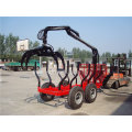 1 ton model to 12 ton model Log Loading trailer with Crane,High quality with CE certificate